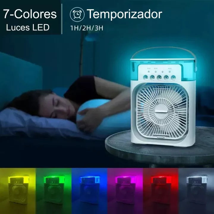 Humidificador 3 en 1 - Enfriador de Aire, Humidificador y Luz de Noche - Mini Cooler™
